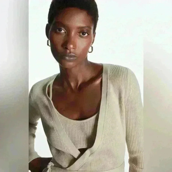 COS Belt Cardigan 💯 Wool NWT Size L - Picture 10 of 12